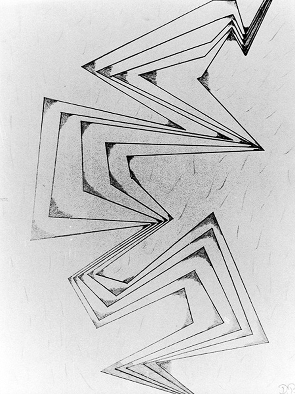 1984-Ohne-Titel-Linien-4-Strang-Bleistiftzeichnung-30x40cm